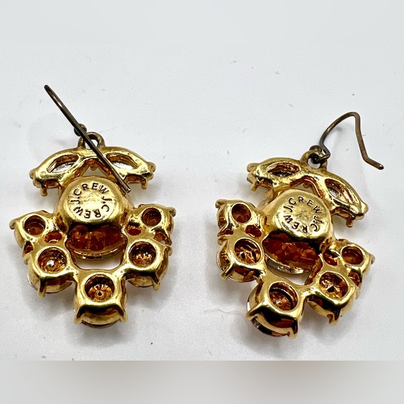 J. Crew Citrine Amber and Clear Faceted Stone Drop Earrings - Picture 3 of 4